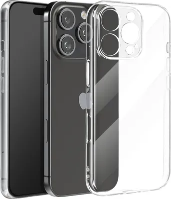 Immagine prodotto di Avizar, custodia per Apple iPhone 16 Pro Max, fotocamera protetta, silicone, sottile, trasparente