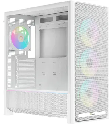 Imagen del producto de Ocypus Delta C70 ARGB, torre media, PC, blanco, ATX, E-ATX, Micro ATX, Mini-ITX, ABS (acrilonitrilo butadieno estireno), SPCC, vidrio templado, gaming