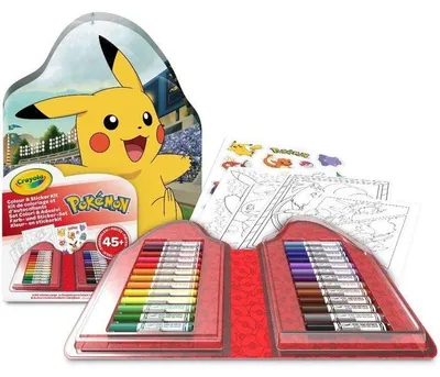 Obrázek produktu pro Sada pro kreslení – CRAYOLA – Kreativní sada – Pokémon – 45 dílků – Vhodné od 5 let