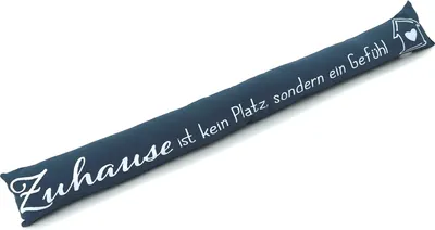 Produktbild von heimtexland ® Zugluftstopper Windstopper Fensterdeko Kissen Türdichtung Fensterdichtung dekorativ Bedruckt mit 46% Sandfüllung OPTIMALE ABDICHTUNG Deko Geschenk Fensterkissen Typ378 Grau-Blau Zuhause
