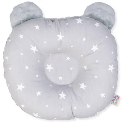 Produktbild von Kopfstützkissen Stella - 30 cm x 25 cm - Grau | by SEVIRA KIDS