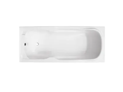 Produktbild von Badewanne Rechteck 120x70 mit AcrylSchürze, Ablaufgarnitur & Füßen GRATIS | Komplettset 4in1 Original Acryl Wanne Siphon | BADLAND MAJKA