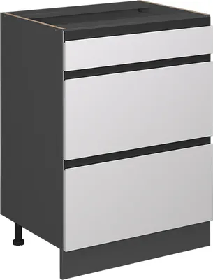 Produktbild von Küchenunterschrank Vicco R-Line Weiß 60 cm J-Shape, mit Schubladen, ohne Arbeitsplatte, Model 39763
