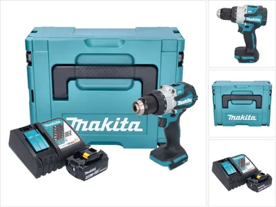 Produktbild von Makita DHP 489 RM1J Akku Schlagbohrschrauber 18 V 73 Nm Brushless + 1x Akku 4,0 Ah + Ladegerät + Makpac
