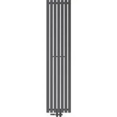 Image de Radiateur de chauffage pour salle de bains, 370 x 1 600 mm, anthracite, raccordement au sol