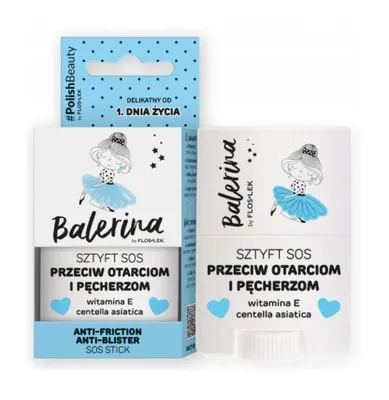 Productafbeelding van Balerina SOS Stick tegen schaafwonden en blaren, met vitamine E en Centella Asiatica, 20g