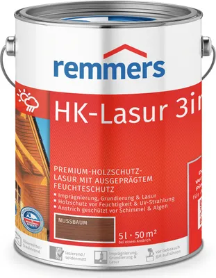 Produktbild von Remmers HK-Lasur 3in1 nussbaum (RC-660) 5 l, Holzlasur aussen