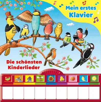 Produktbild von Singst du mit? Die schönsten Kinderlieder - Mein erstes Klavier - Kinderbuch mit Klaviertastatur, 9 Kinderlieder, Vor- und Nachspielfunktion, Pappbilderbuch ab 3 Jahren