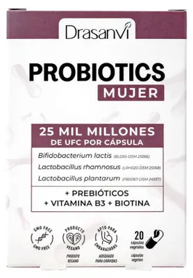Immagine prodotto di DRASANVI Probiotici per donne 25 miliardi di CFU, 20 capsule