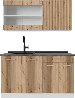 Produktbild von Singleküche Vicco R-Line Artisan-Eiche 140 cm , AP Anthrazit, Model 48985
