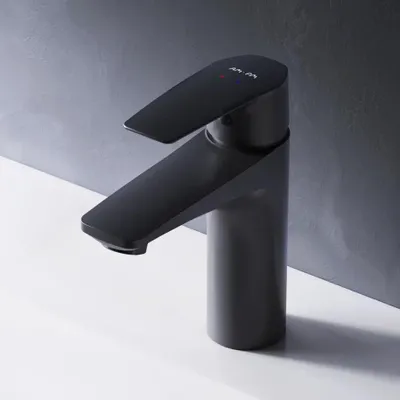 Productafbeelding van AM.PM: Wastafelkraan, badkamer, zwart, wastafelmengkraan, badkraan, mengkraan, wastafelkraan, badkamer
