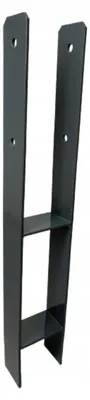 Produktbild von Domax PSH Pfostenträger zum Einbetonieren RAL 7016 Anthrazitgrau pulverbeschichtet 100 x 600 mm