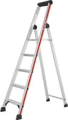 Immagine prodotto di 402605 Scala a pioli con piattaforma, accessibile da un lato, 5 pioli