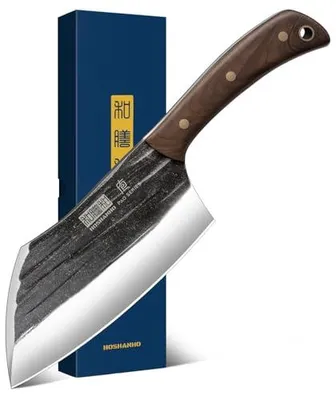 Productafbeelding van HOSHANHO 15 cm hakmes, handgesmeed mes voor groenten en vlees