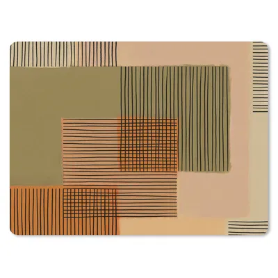 Produktbild von MuchoWow® Mauspad Mousepad Abstrakt - Linien - Würfel - Patchwork 23x19 cm - Mousepads - Maus Mat - Pad - Mausunterlage - Schreibtischunterlage - Mauspad