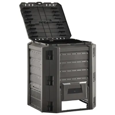Image de vidaXL Composteur de jardin noir 380 L