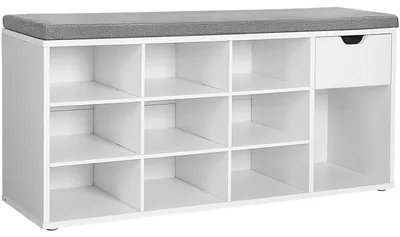 Zdjęcie produktu dla Szafka na buty - półka na buty - na 10 par butów - biała - 104 x 30 x 48 cm
