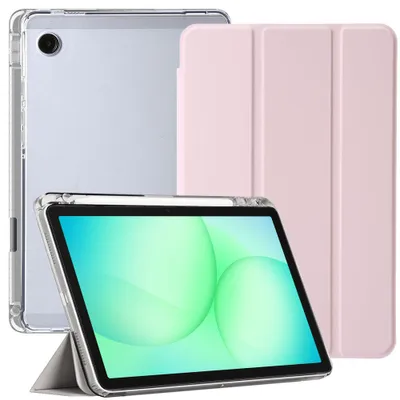 Image de Coque pour Samsung Galaxy Tab A11 Plus / A9 Plus, Protection Renforcée avec Porte-Stylet - Rose