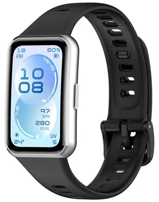 Produktbild von Armband für Huawei Band 11 / 11 Pro, Bizon Strap Watch Silicone, Schwarz