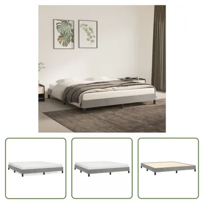 Produktbild von The Living Store Bettgestell Hellgrau 180x200 cm Samt
