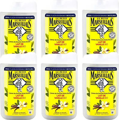 Produktbild von Le Petit Marseillais Vanillemilch Duschgel 6x 250ml – Verwöhnende Reinigung