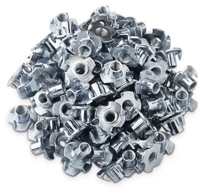 Produktbild von SOTECH Einschlagmutter M6 x 10 x 18 mm mit 4 Einschlagspitzen – Möbelbau (100 Stück)