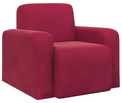 Image de vidaXL Fauteuil rouge vin velours