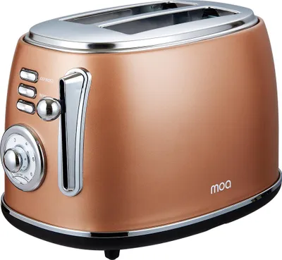 Produktbild von MOA Retro Toaster - Toaster mit 2 Extra Breiten Schlitzen - 6 Bräunungsstufen - 850W - Kupfer