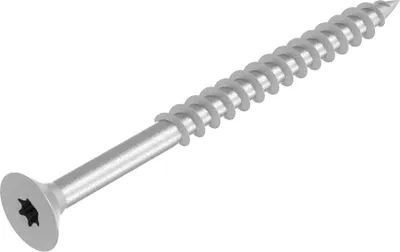 Produktbild von SECCARO Spanplattenschraube 3,5 x 45 mm, Stahl verzinkt, Holzschraube mit Teilgewinde, TX / Hexalobular, 200 Stück