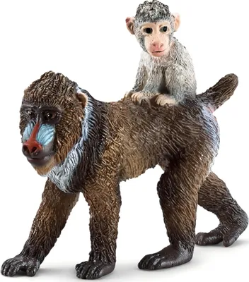 Produktbild von SCHLEICH 14716 - Mandrill Weibchen mit Baby