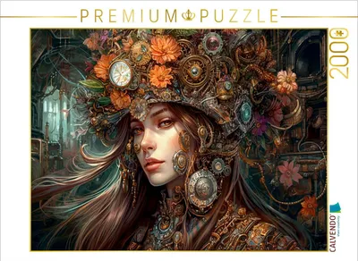 Produktbild von CALVENDO Puzzle Ein Motiv aus dem Kalender Floraler Steampunk | 2000 Teile Lege-Größe 90x67cm Foto-Puzzle für glückliche Stunden