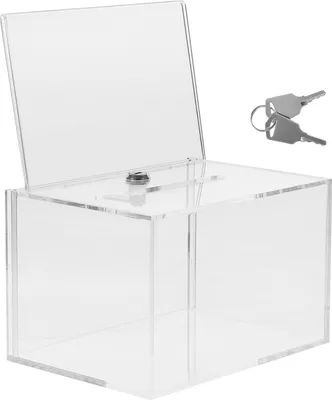 Produktbild von Großvolumige Acrylbox, multifunktionale Vorschlagsbox, transparente Spendenbox, Stimmzettel-Kommentarbox