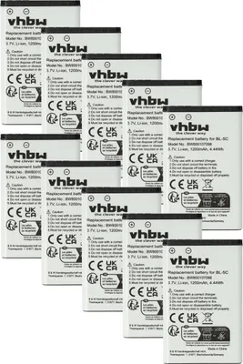 Produktbild von vhbw 10x Akku Ersatz für TB-BL5C, RCB215, SIB-11, SIB-16, RCB405, RTR001F02 für Handy Smartphone Telefon (1200 mAh, 3,7 V, Li-Ion)
