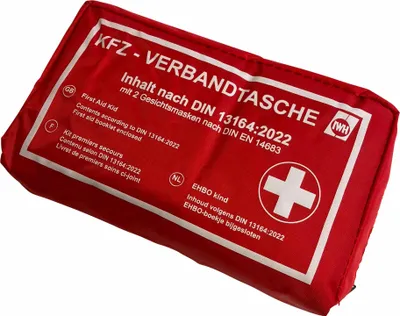 Produktbild von IWH KFZ-Verbandtasche Inhalt DIN 13164 rot