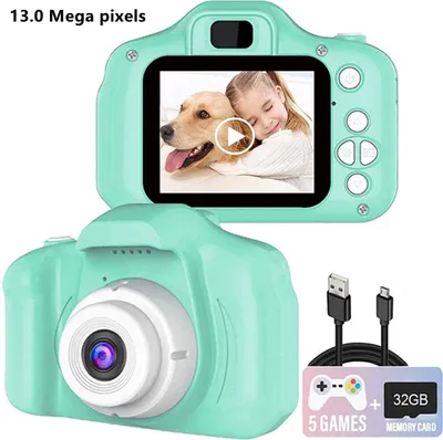 Produktbild von Kinderkamera HD-Digitalvideokameras(mit 32 GB SD-Karte) Geburtstagsgeschenke für Jungen im Alter von 3-9 Jahren,Gruen