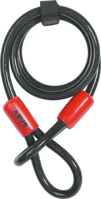 Zdjęcie produktu dla Linka ABUS Cobra 12 pętli - linka stalowa pokryta tworzywem sztucznym - zabezpieczenie akcesoriów rowerowych i motocyklowych - długość 1,2 metra, grubość 12 mm