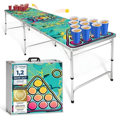 Obrázek produktu pro Skládací Beer Pong stůl - Výškově nastavitelný a odolný proti poškrábání