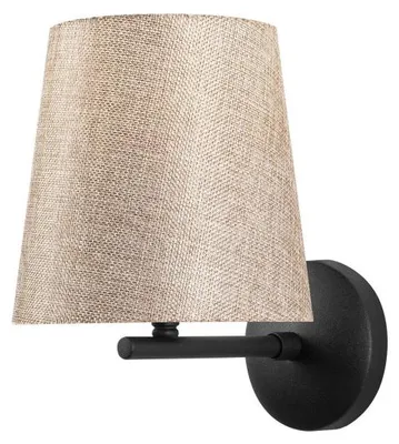 Image de Applique murale Lampe en métal noir et crème 18 x 22 x 26 cm E27 40 W IP20