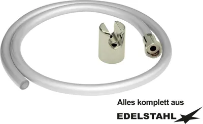 Produktbild von Kneipp-Schlauch Silber mit Wandhalter 2,0 m offener Vollstrahlschlauch