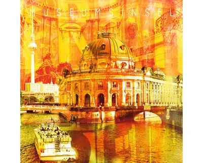 Produktbild von Glasbild Berlin Museumsinsel 20x20 cm