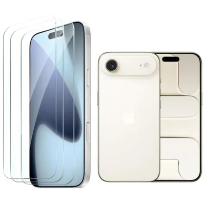 Produktbild von CLM-Tech 3er Set Schutzfolie kompatibel mit iPhone 17 Air Panzerfolie 6,6 Zoll Panzerglas Crystal Clear Displayschutz 9H Glas Displayfolie Schutzglas - Unterstützt Fingerabdruck-ID - Folie kristallklar 3X Stück