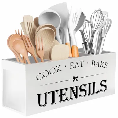 Productafbeelding van Solidchoice - Extra Grote Keuken Gereedschap Houder met 4 Compartimenten