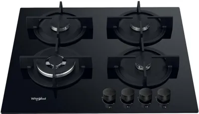 Obrázek produktu pro Whirlpool AKT 625/NB1, Černá, Vestavěné, 59 cm, Plynový, Litina, 4 zóna/zón