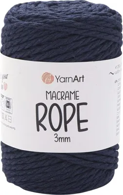 Obrázok produktu pre Yarn Art Macrame Rope 3 mm 63 m 784 Navy Blue Špagát
