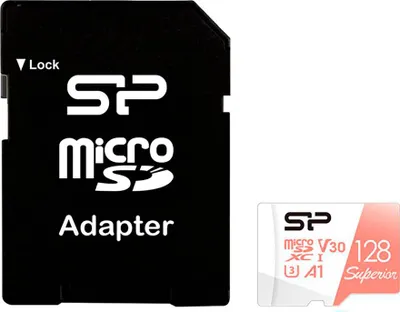 Produktbild von Silicon Power Superior, 128 GB, MicroSDXC, Klasse 10, UHS-I, 100 MB/s, 80 MB/s
