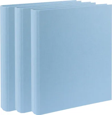 Produktbild von Ordner DINA4 schmal, Ringordner inkl. Klarsichtfolien (hellblau) (3 Stk.)