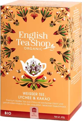 Produktbild von ETS - Weißer Tee Lychee & Kakao, BIO, 20 Teebeutel