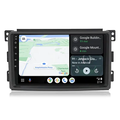 Produktbild von 9'' Andriod 15 Autoradio Carplay Andriod Auto 8Kern 4+64GB Für Mercedes Smart Fortwo 451 2005-2010 GPS Navi WIFI Bluetooth FM RDS SWC DSP DAB+ 2Din