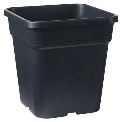 Produktbild von Viereckiger Topf, schwarz, 9 l, 23 x 23 x 24 cm | Pflanzgefäß, Menge (Stück):1 Stück