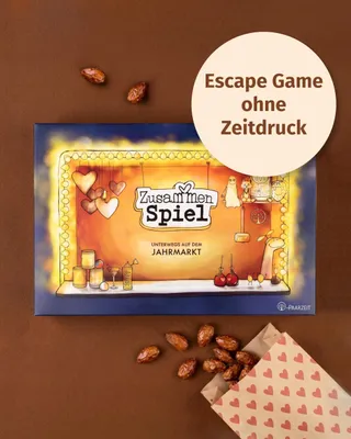 Produktbild von Paarzeit ZusammenSpiel – originelles Geschenk für Eltern, Paare, Geschwister, Freunde – Kooperatives Spiel für Paare – Rätselspaß – Escape Game